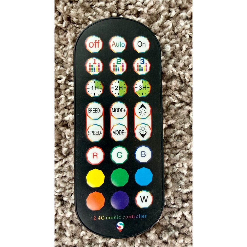 Unbranded 2.4G Music Controller Remote Black Excellent RGB LED Strip